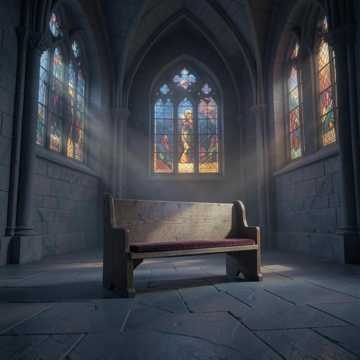 Pews At Dusk 1
